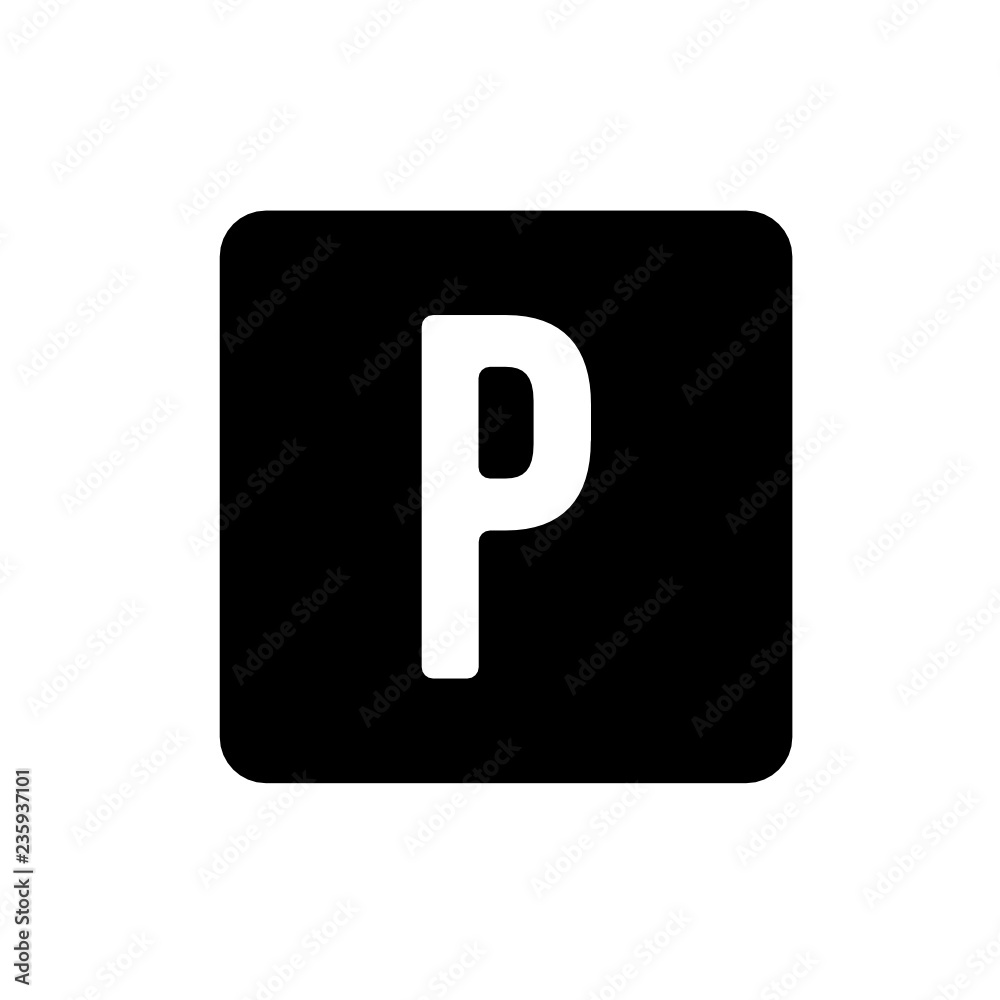 parking icon vector glyph style parking icon vector glyph style
