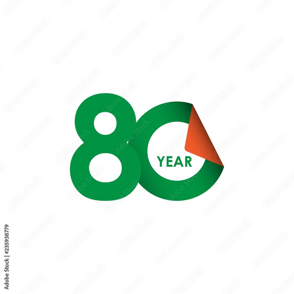 80 Year Anniversary Vector Template Design Illustration 80 Year Anniversary Vector Template Design Illustration