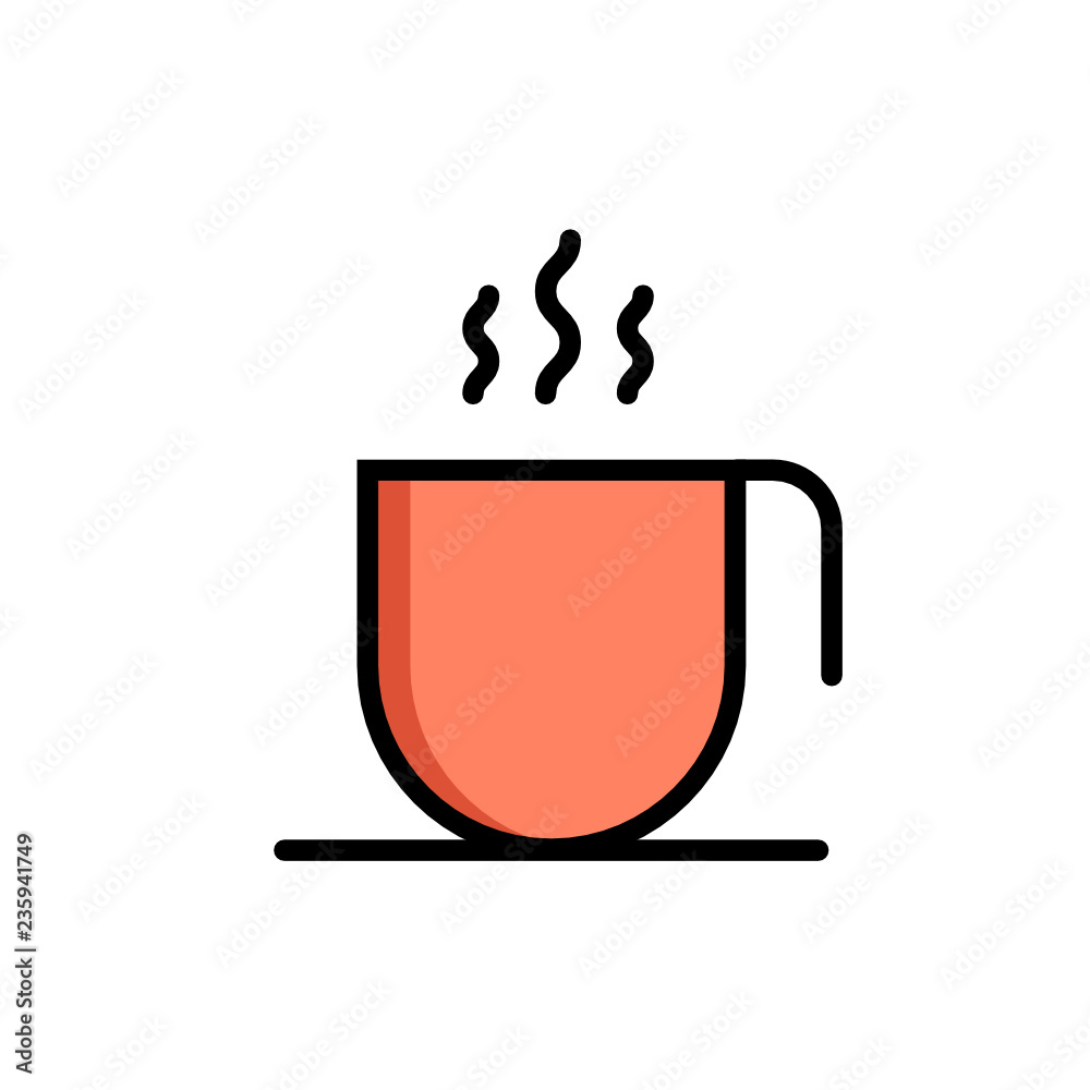 hot tea icon vector design fill outline style hot tea icon vector design fill outline style