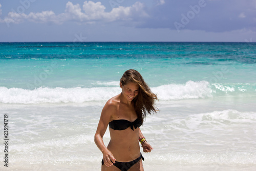 Model shooting Bikini Karibik Mexiko