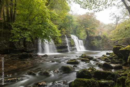Waterfalls along a walk in the Breacon Beacons  Wales