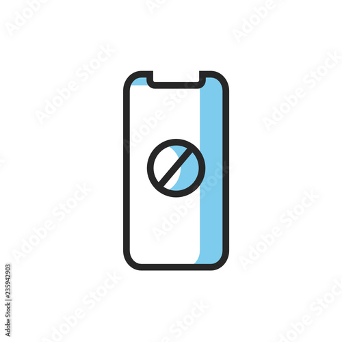no mobile icon vector with modern style