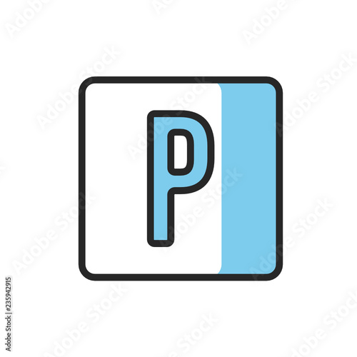 parking icon vector with modern style