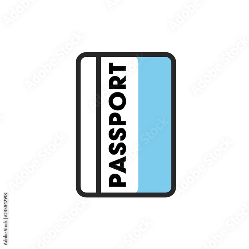 passport icon vector with modern style