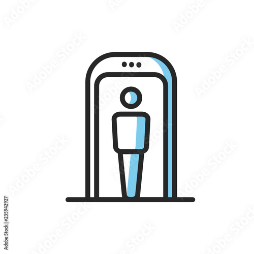 security checkpoint icon vector with modern style