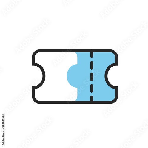 ticket icon vector with modern style