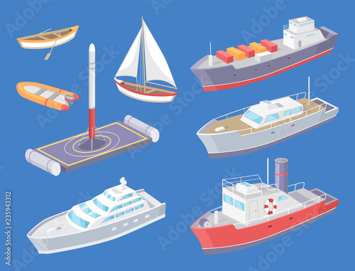 Water Transport Traveling Vessel Voyage Vector