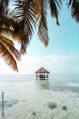 Gazebo in the middle of the ocean