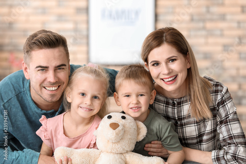Happy family portrait with ...