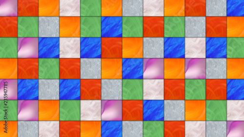Multicolored squares background