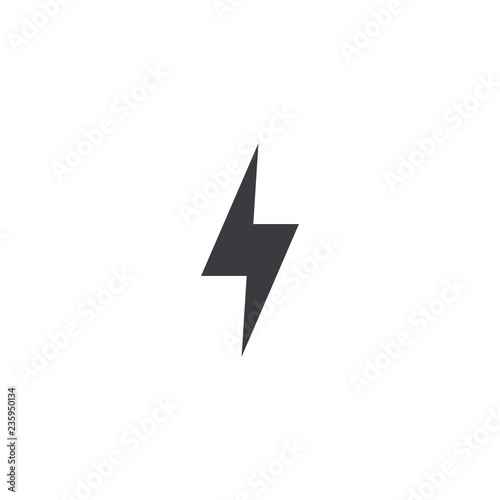 Vector lightning icon. Lightning shape. Flash energy power symbol. Element for design logo mobile app interface card or website