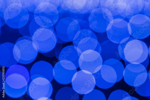 Blue light blurred and bokeh. Wallpaper and background concept.