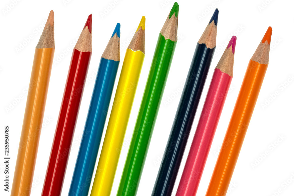 Fototapeta premium Colored pencils isolated