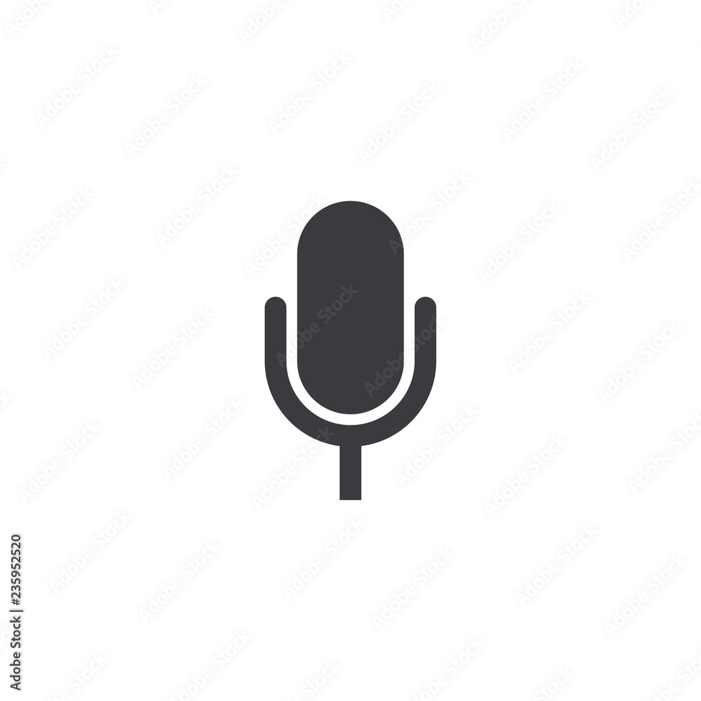 Vector microphone icon. Microphone shape. Element for design search app  chat messenger or website Stock Vector | Adobe Stock