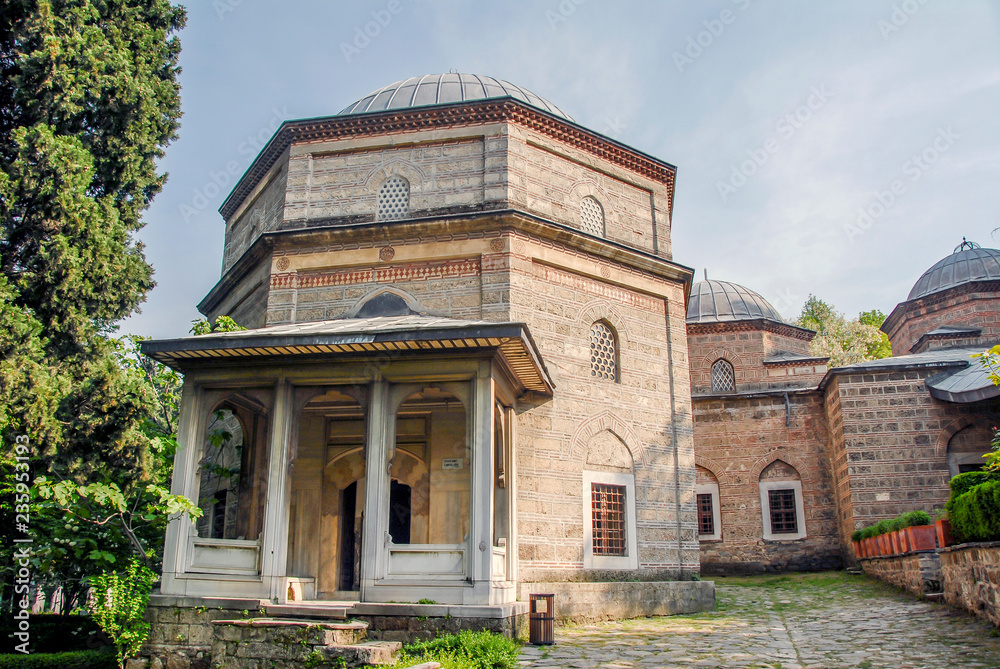 Bursa, Turkey, 01 May 2012: Muradiye complex, Tomb of Sehzade Ahmed Bursa, Turkey, 01 May 2012: Muradiye complex, Tomb of Sehzade Ahmed
