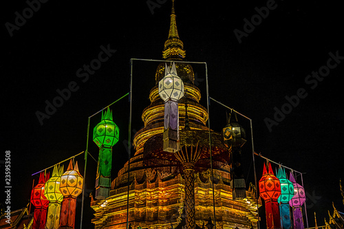  Lantern in Loy Krathong festival Chiang Mai ,Thailand