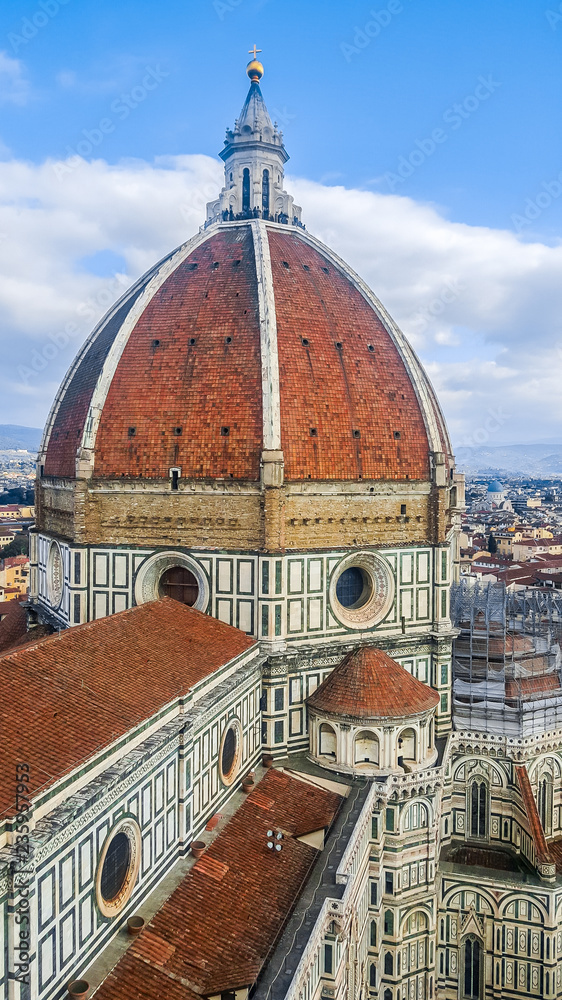 The dome of Florence Cathedral, formally the Cattedrale di Santa Maria del Fiore (