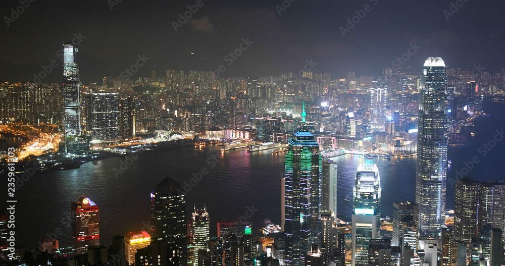 Hong Kong city at night