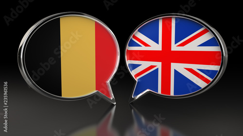 Belgium and United Kingdom flags with Speech Bubbles. 3D illustration Free Download Belgium and United Kingdom flags with Speech Bubbles. 3D illustration - GFXLoad