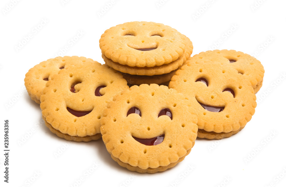 double cookies with jam isolated double cookies with jam isolated