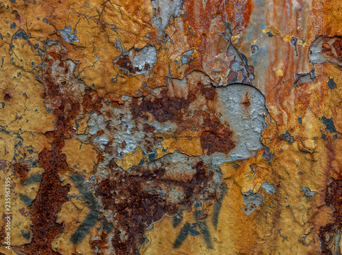 Abandoned old factory, rusty walls