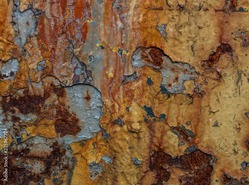 Abandoned old factory, rusty walls