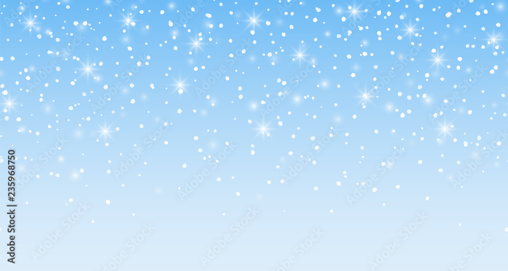 Winter snowy background. Vector seamless border Winter snowy background. Vector seamless border