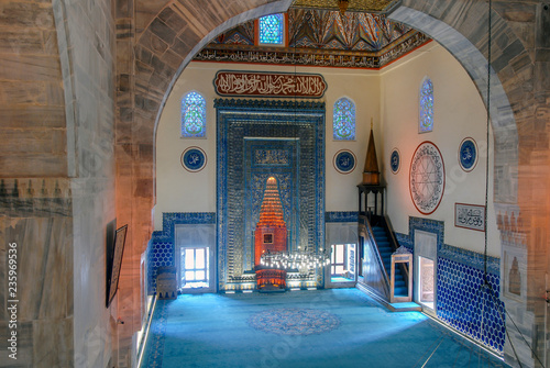 Bursa, Turkey, 01 May 2012: Green Mosque also known as Mosque of Mehmed I, is a part of the larger complex. photo