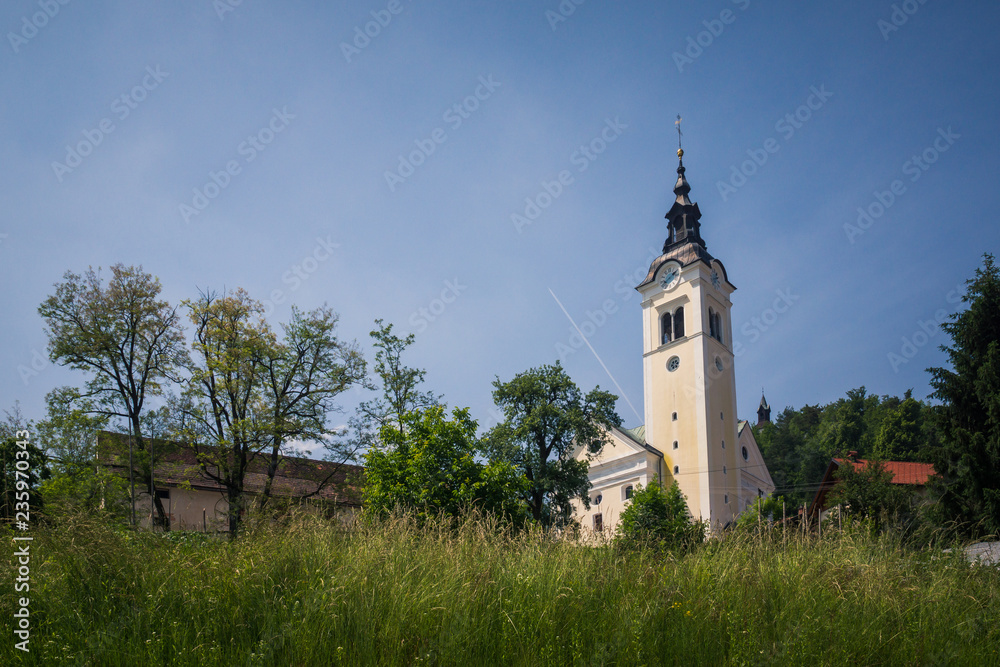 Church in Polhov Gradec, Upper Carniola, Slovenia
