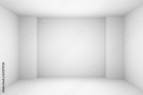 Abstract white empty room simple illustration