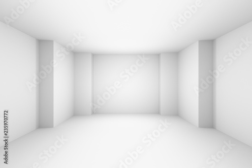 Abstract white empty room, simple illustration