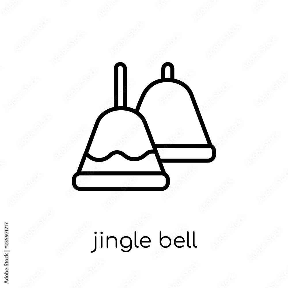 jingle bell icon. Trendy modern flat linear vector jingle bell icon on white background from thin line Christmas collection, outline vector illustration jingle bell icon. Trendy modern flat linear vector jingle bell icon on white background from thin line Christmas collection, outline vector illustration