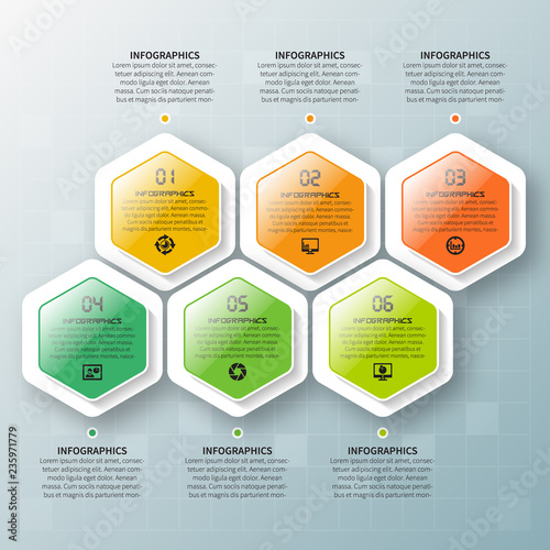 Abstract 3D Paper Infographics. Business template .Vector illustration