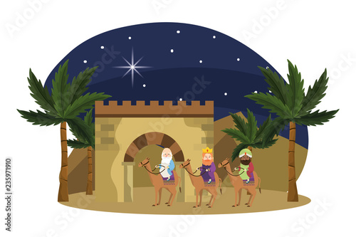 christmas nativity scene cartoon