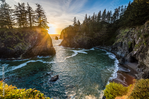Fotobehang Oregon Coast Sunset - Samuel H Boardman
