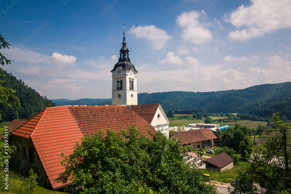 Church in Polhov Gradec, Upper Carniola, Slovenia