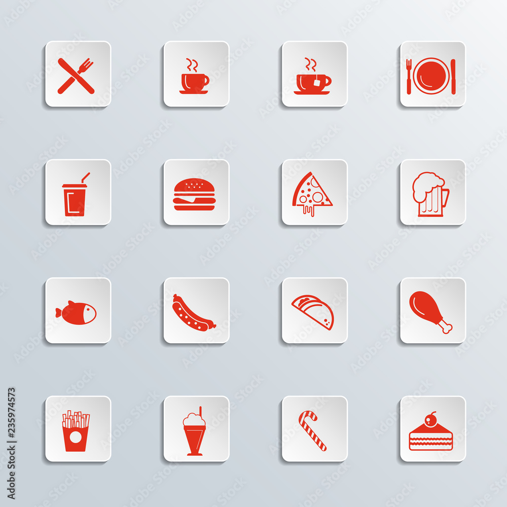Fast food icon set - Junk Food icons