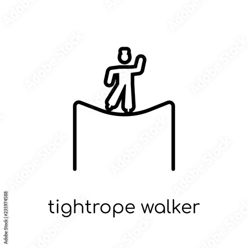 Tightrope walker icon from Circus collection.