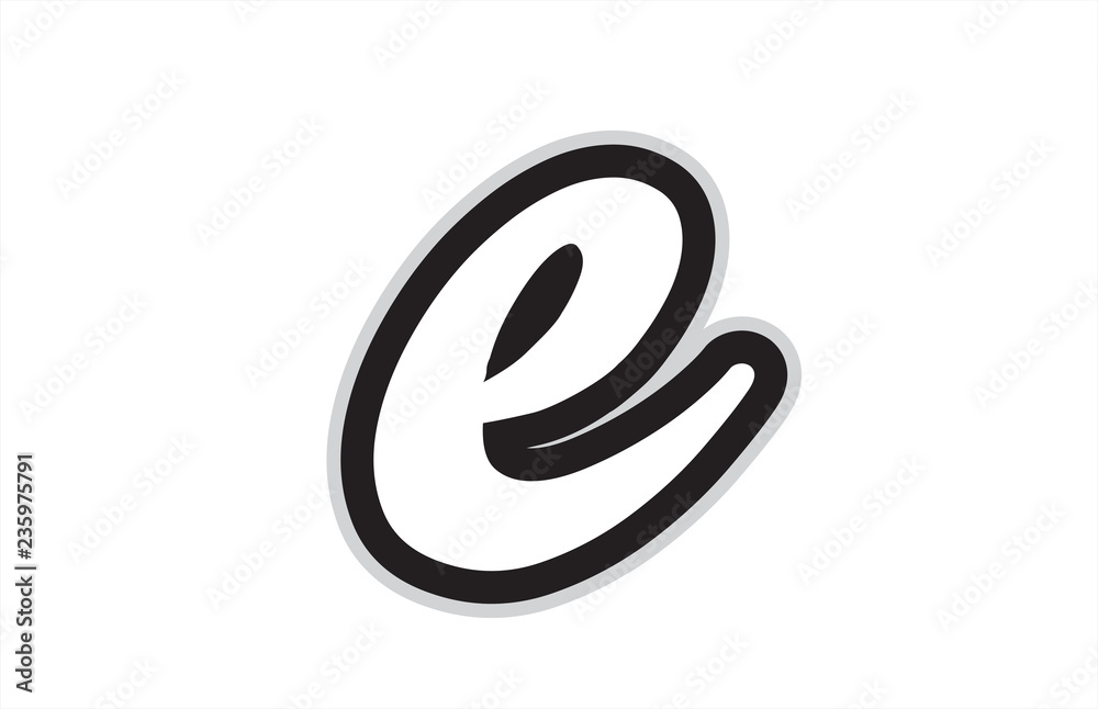 e black and white alphabet letter logo icon design e black and white alphabet letter logo icon design