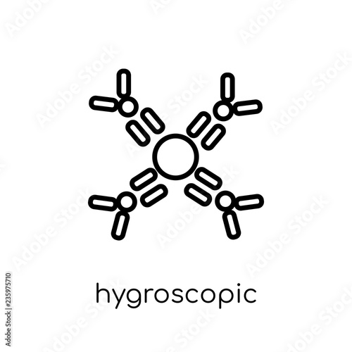 Hygroscopic icon. Trendy modern flat linear vector Hygroscopic icon on white background from thin line Cleaning collection