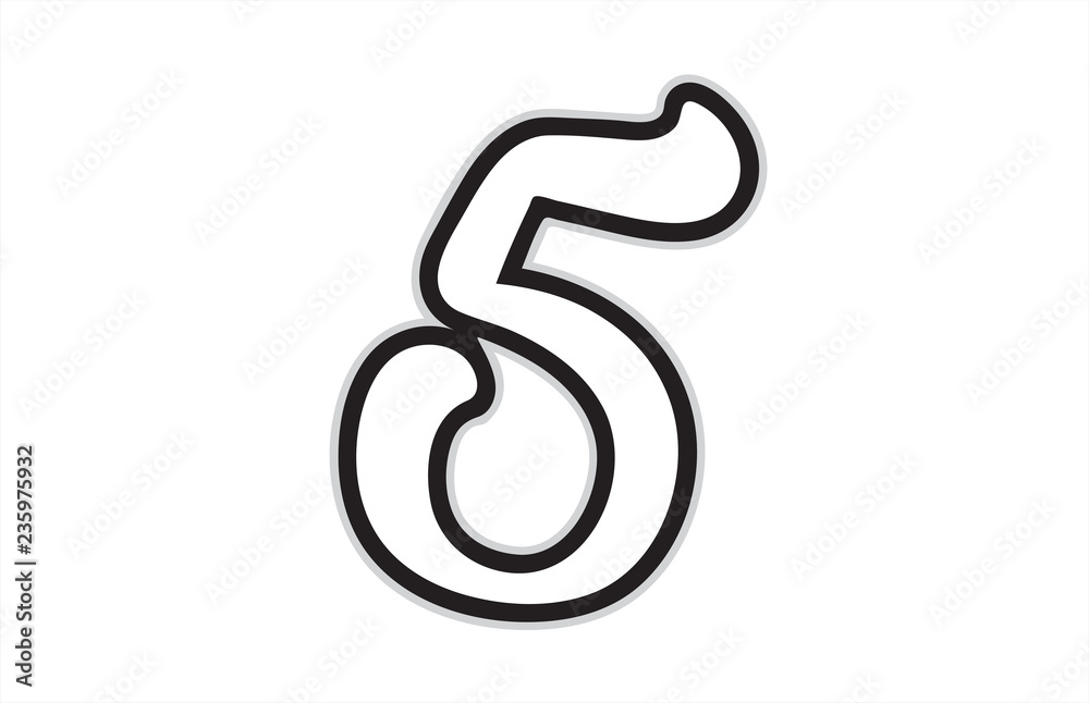 5 black and white number logo icon design 5 black and white number logo icon design