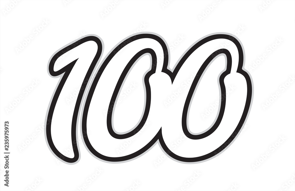 100 black and white number logo icon design 100 black and white number logo icon design