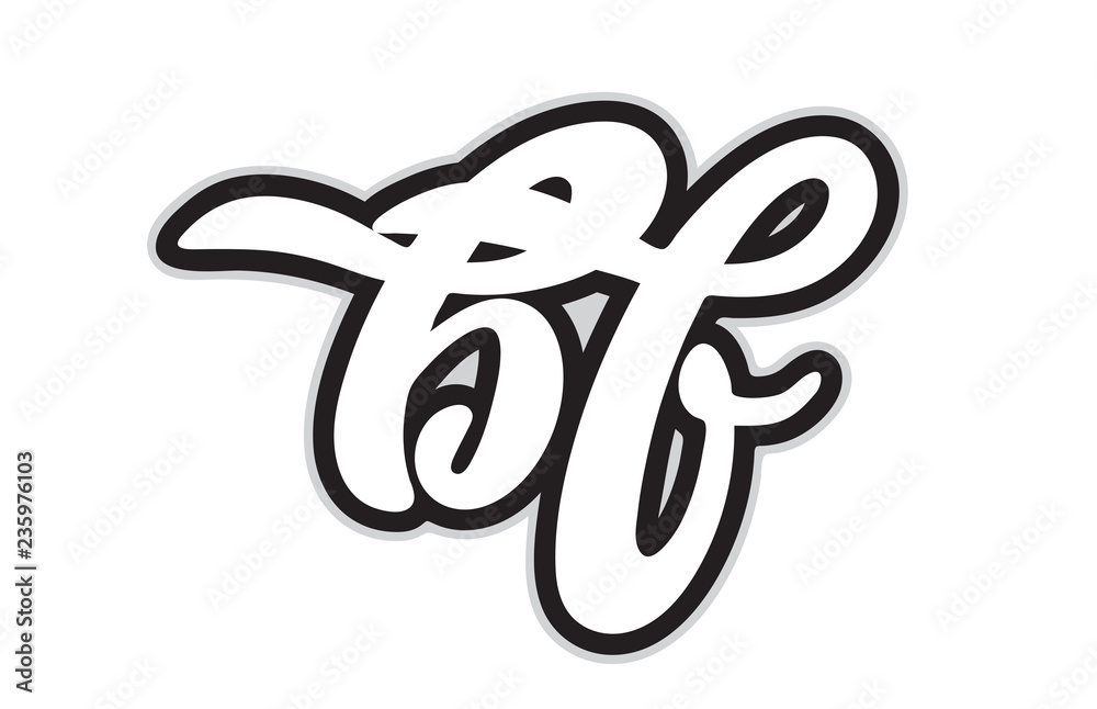 bf b f black and white alphabet letter logo combination icon design bf b f black and white alphabet letter logo combination icon design