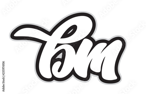 bm b m black and white alphabet letter logo combination icon design