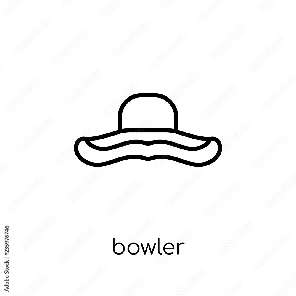Bowler icon from Clothes collection. Bowler icon from Clothes collection.