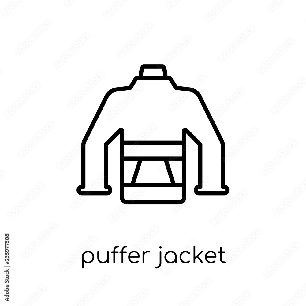 puffer jacket icon from Puffer jacket collection. puffer jacket icon from Puffer jacket collection.