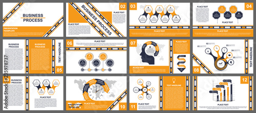 Business presentation templates. Modern elements of infographic. Can be used for business presentations, leaflet, information banner and brochure cover design.