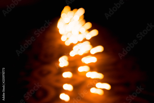 blurred bokeh on black background