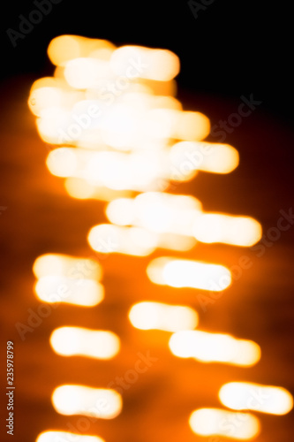 blurred bokeh on black background