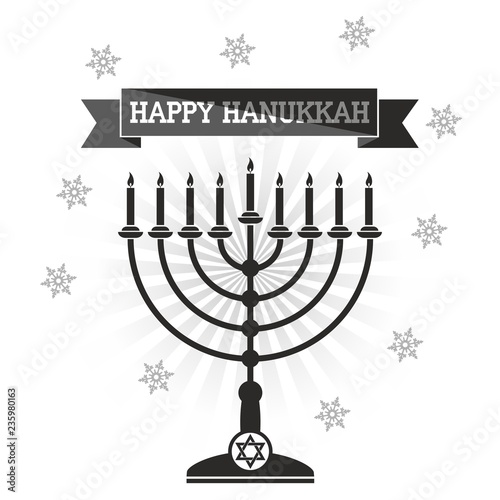 Happy Hanukkah Menorah